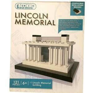 Blokko Lincoln Memorial 3D Block Building Puzzle – 121 Pieces – Ages 6+
